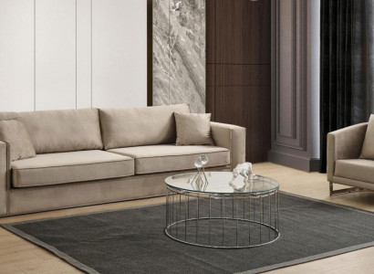 Sofa Set 2 tlg Wohnzimmer Komplett Sofagarnitur 3+1 Sitzer Möbel Textil